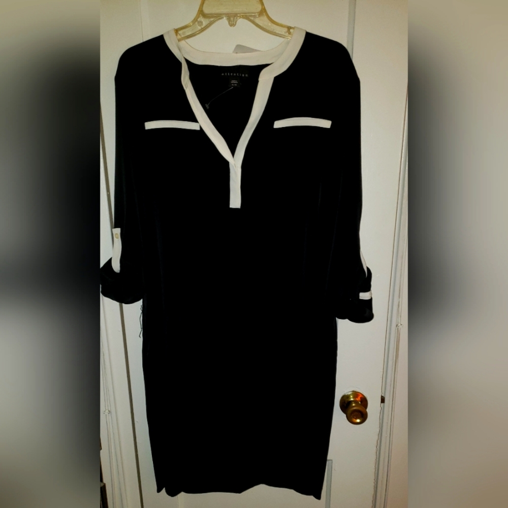 Attention Cream and Black dress
